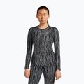 Women's trekking longsleeve Icebreaker Merino 260 Tech Vertex Crewe Delta Lines AOP black/snow/j