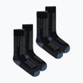Women's ski socks Icebreaker Merino Ski+ Medium OTC 2 Pack black/dawn/graphite