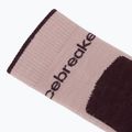 Women's socks icebreaker Merino Hike+ Light Crew pink quartz/java 3