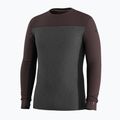 Men's thermal sweatshirt Smartwool Classic Thermal Merino Base Layer Colorblock Crew Boxed mink/charcoal 3