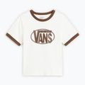 Women's T-shirt Vans Center Chest Ringer Tee egret