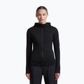 Women's trekking sweatshirt Icebreaker Merino 200 Realfleece Descender Half Zip Hoodie black