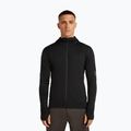 Men's trekking sweatshirt Icebreaker Merino 300 Realfleece Descender Zip Hoodie black