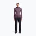 Women's trekking sweatshirt Icebreaker Merino 200 Realfleece Descender Half Zip Hoodie grey plum 4