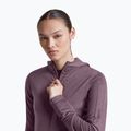 Women's trekking sweatshirt Icebreaker Merino 200 Realfleece Descender Half Zip Hoodie grey plum 8