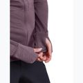 Women's trekking sweatshirt Icebreaker Merino 200 Realfleece Descender Half Zip Hoodie grey plum 9