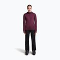 Women's trekking sweatshirt Icebreaker Merino 300 Realfleece Descender Zip Hoodie dark berry 2