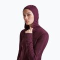 Women's trekking sweatshirt Icebreaker Merino 300 Realfleece Descender Zip Hoodie dark berry 5