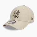 New Era Team Outline 9Forty New York Yankees light beige baseball cap 2