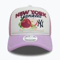 New Era Fruit Graphics Trucker New York Yankees dark pink baseball cap 3