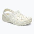 Crocs Classic Floral Cutout Clog chalk flip-flops