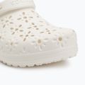 Crocs Classic Floral Cutout Clog chalk flip-flops 8