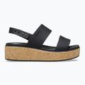 Women's Crocs Brooklyn Cork Low Wedge sandals black/black 2