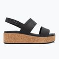 Women's Crocs Brooklyn Cork Low Wedge sandals black/black 2