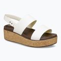 Women's Crocs Brooklyn Cork Low Wedge chalk sandals