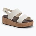 Women's Crocs Brooklyn Cork Low Wedge chalk sandals