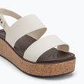 Women's Crocs Brooklyn Cork Low Wedge chalk sandals 7