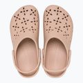 Slides Crocs Classic Floral Cutout Clog pink caramel 5
