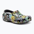 Slides Crocs Classic Painted Floral black sand 2