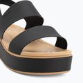 Women's sandals Crocs Brooklyn Matte Wrap Low Wedge black/cashew 7