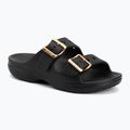 Women's slides Crocs Saturday Metallic Buckle black