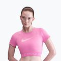 Woman's training top Nike Pro Dri-Fit Graphic Cropped playful pink/pink foam/white