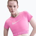 Woman's training top Nike Pro Dri-Fit Graphic Cropped playful pink/pink foam/white 4