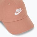 Baseball cap Nike Club Unstructured Futura Wash rose gold/white 3