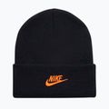 Children's winter hat Nike Peak black/safety orange