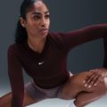 Women's longsleeve Nike One Fitted Dri-Fit burgundy crush/white 5