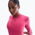 Women's longsleeve Nike One Fitted Dri-Fit rush pink/white 4
