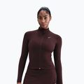 Women's training sweatshirt Nike One Fitted Dri-Fit Full-Zip burgundy crush/white
