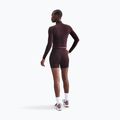 Women's Nike One Fitted Longsleeve Dri-Fit 1/4 Zip Mid Layer burgundy crush/white 3