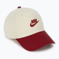 Baseball cap Nike Club Unstructured Futura Wash light khaki/team crimson/team crimson