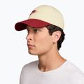 Baseball cap Nike Club Unstructured Futura Wash light khaki/team crimson/team crimson 3