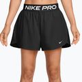Women's training shorts Nike Pro Dri-Fit Mid-Rise Brief-Lined 3" black/white