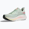 Women's running shoes HOKA Clifton 10 sea glass/neon flame 2
