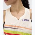Women's running top HOKA Race Day Singlet alabaster flare 4
