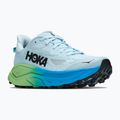 Women's running shoes HOKA Challenger 8 Wide glimmering blue/tart apple