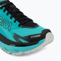 Women's running shoes HOKA Mafate 5 black/electric aqua 7