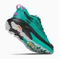 Women's running shoes HOKA Mafate 5 black/electric aqua 5