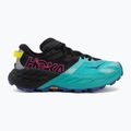 Women's running shoes HOKA Speedgoat 7 black/electric aqua 2