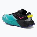 Women's running shoes HOKA Speedgoat 7 black/electric aqua 3