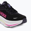 Women's running shoes HOKA Bondi 9 black/neon dragonfruit 7