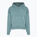 Women's sweatshirt Under Armour Rival Fleece Piped HZ Hoodie jasper blue/white 3
