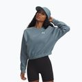 Women's sweatshirt Under Armour Rival Fleece Piped Crew jasper blue/white