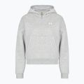 Women's sweatshirt Under Armour Rival Fleece Piped HZ Hoodie mod gray light heather/white 3