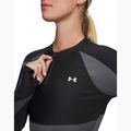 Women's training longsleeve Under Armour HeatGear Rib 1/4 Zip black/castlerock/white 3