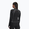 Women's training longsleeve Under Armour ColdGear Textured 1/2 Zip black/white/metalic silver 3