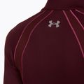 Men's T-shirt Under Armour ColdGear Textured 1/2 Zip dark maroon/fuchsia dusk/metallic silver 4
